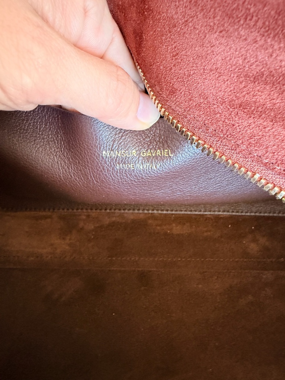Mansur Gavriel Large Helios Bag Chocolate Brown - Picture 9 of 10